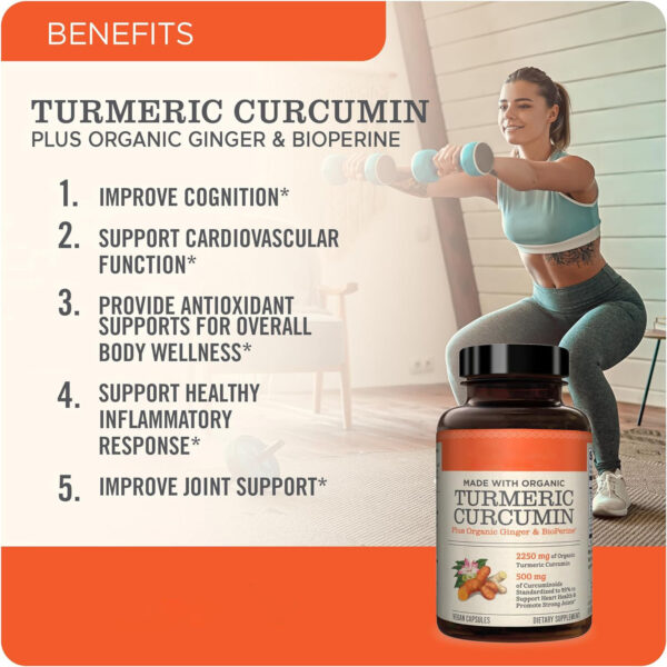 Organic Curcumin Turmeric Vegan Capsules - Image 4