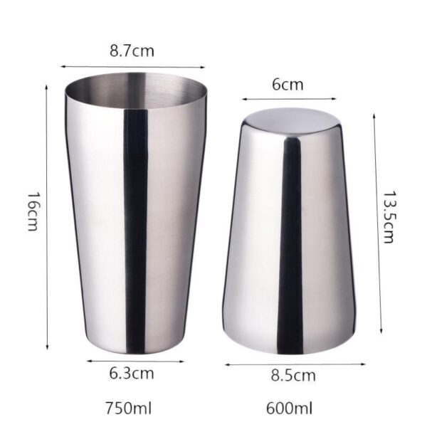 Stainless Steel Cocktail Shaker Ice Bucket 6pc - Image 5