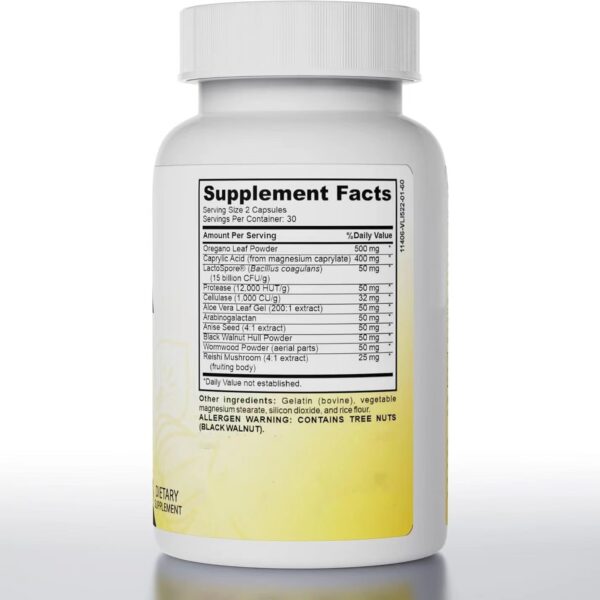 Wormwood Oregano Black Walnut Capsules - Image 3