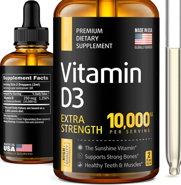 Vitamin D3 Drops - Extra Strength 10,000IU - Image 4