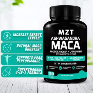Ashwagandha Maca With Black Pepper 120 Veg