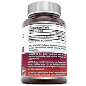 Quercetin Magnesium Stearate 120 Veg Capsules