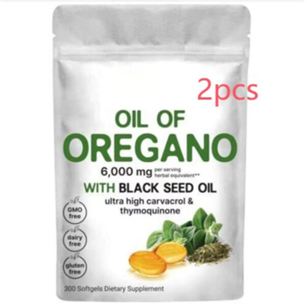 Oil of Oregano with Black Seed Oil 300 Softgels - Image 2