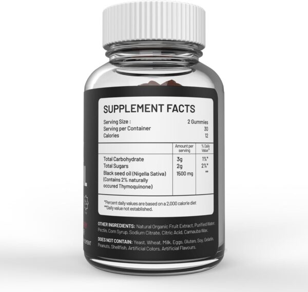 Black Seed Oil Gummies (60) Gluten Free - Image 4