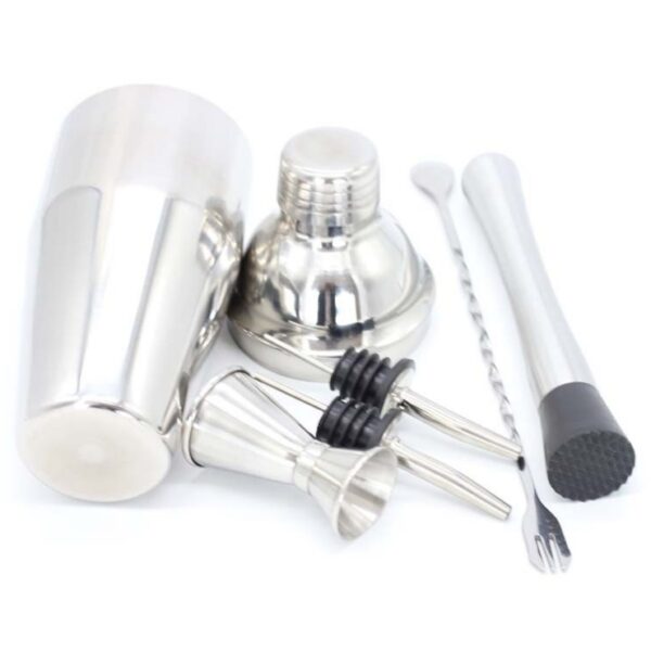 Stainless Steel Cocktail Shaker Ice Bucket 6pc - Image 6