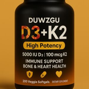 Vitamin D3 + K2 - 200 Veggie Softgels