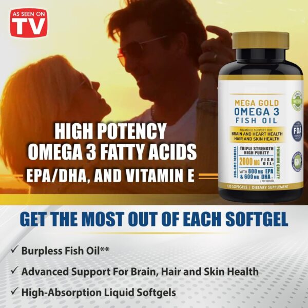 Fish Oil Omega 3 And Vitamin E Softcapsules 120 - Image 4