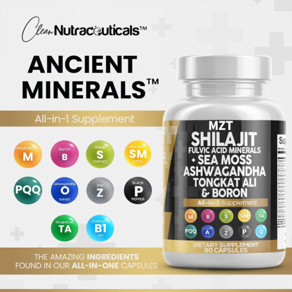Shilajit Sea Moss Ashwagandha Tongkat Ali Boron - Image 5