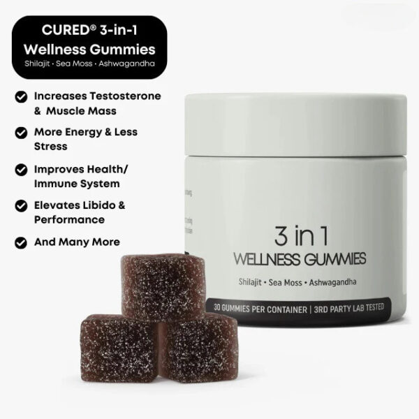 Shilajit Sea Moss Ashwagandha Gummies 3 in 1 - Image 6