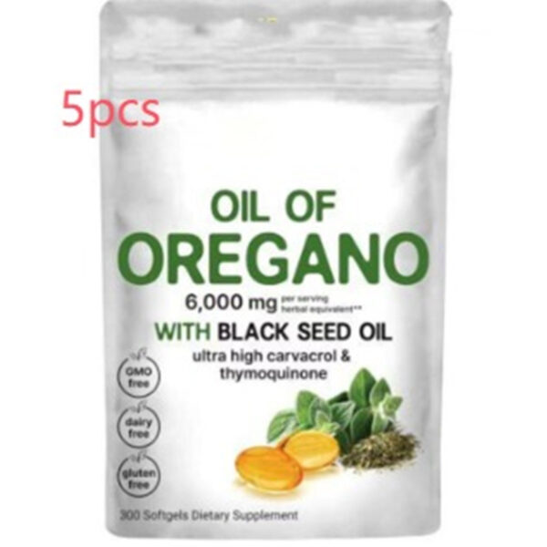 Oil of Oregano with Black Seed Oil 180 Tablets - Image 4