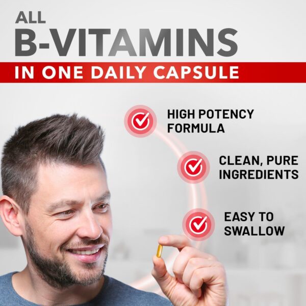 Vitamin B Complex - 90 Capsules High Potency - Image 2