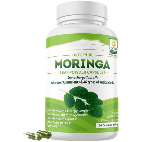 100% Organic Moringa Leaf Capsule (120) - Image 5