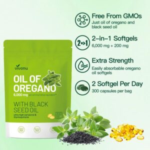 Oil Of Oregano With Blackseed Oil 300 Softgels
