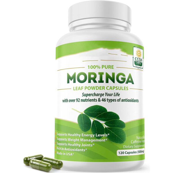 100% Organic Moringa Leaf Capsule (120) - Image 2
