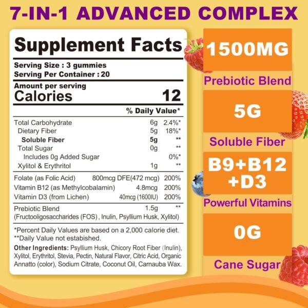 Extra Strength PrebioticBlend Inulin Psyllium - Image 3
