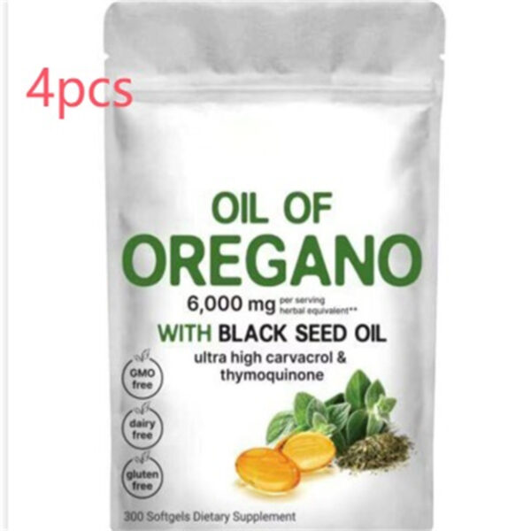 Oil of Oregano with Black Seed Oil 300 Softgels - Image 4