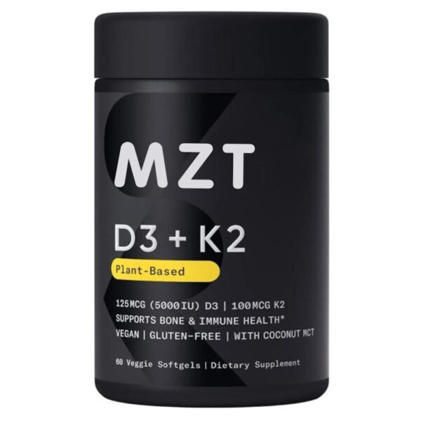 Vitamin D3 + K2 - 60 Veggie Soft Capsules - Image 5
