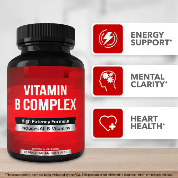 Vitamin B Complex - 90 Capsules High Potency