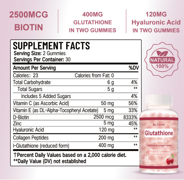 Glutathione Collagen Gummies - Cherry - Image 3