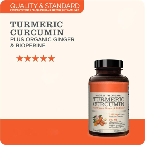 Organic Curcumin Turmeric Vegan Capsules - Image 5