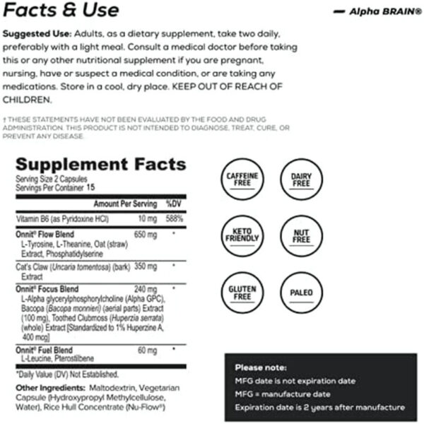 L-Theanine Daily Cognitive Support 30 Capsules - Image 3