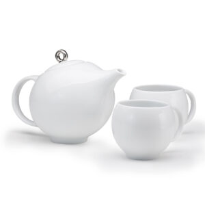 EVA 3-piece teaset - White porcelain
