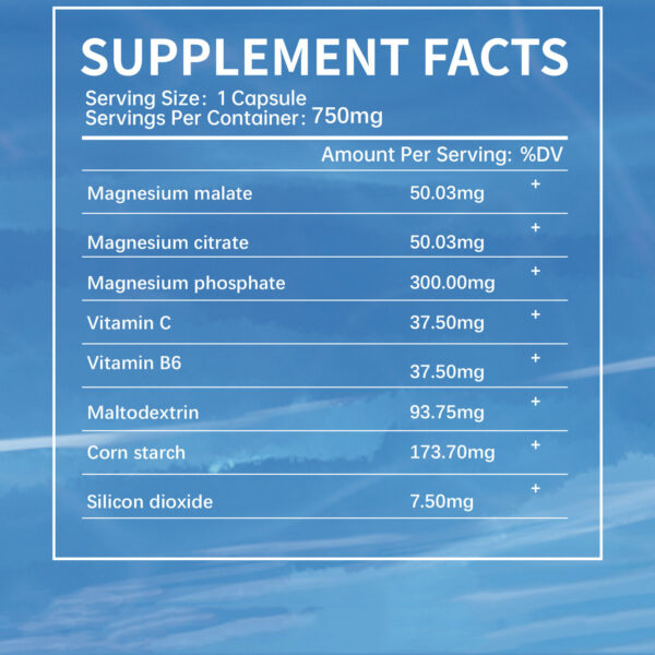 Triple Complex Magnesium 60 Veggie Capsules - Image 2