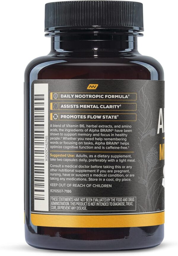 Alpha Brain Memory and Focus 30 Capsules - Image 3