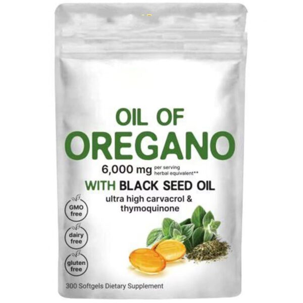 Oil of Oregano with Black Seed Oil 180 Tablets