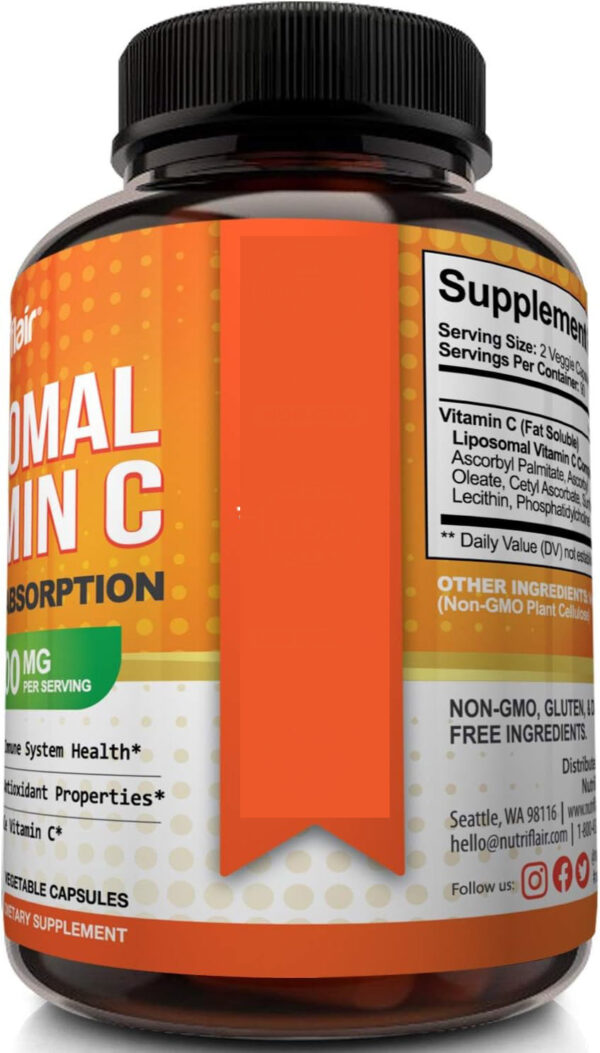 Liposamal Vitamin C Enhanced Absorp 1600mg Cap - Image 3