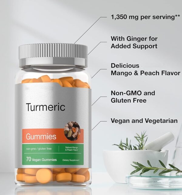Turmeric 70 Vegan Gummies Non-GMO - Image 4