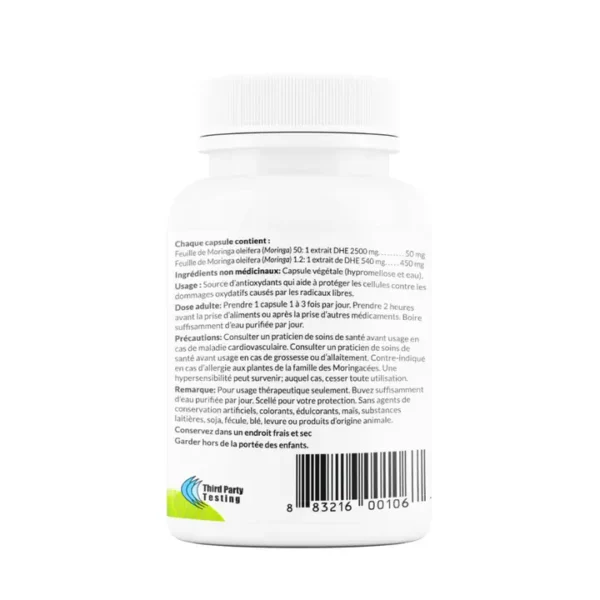 Organic Moringa Oleifera 60 Vegan Capsules - Image 2